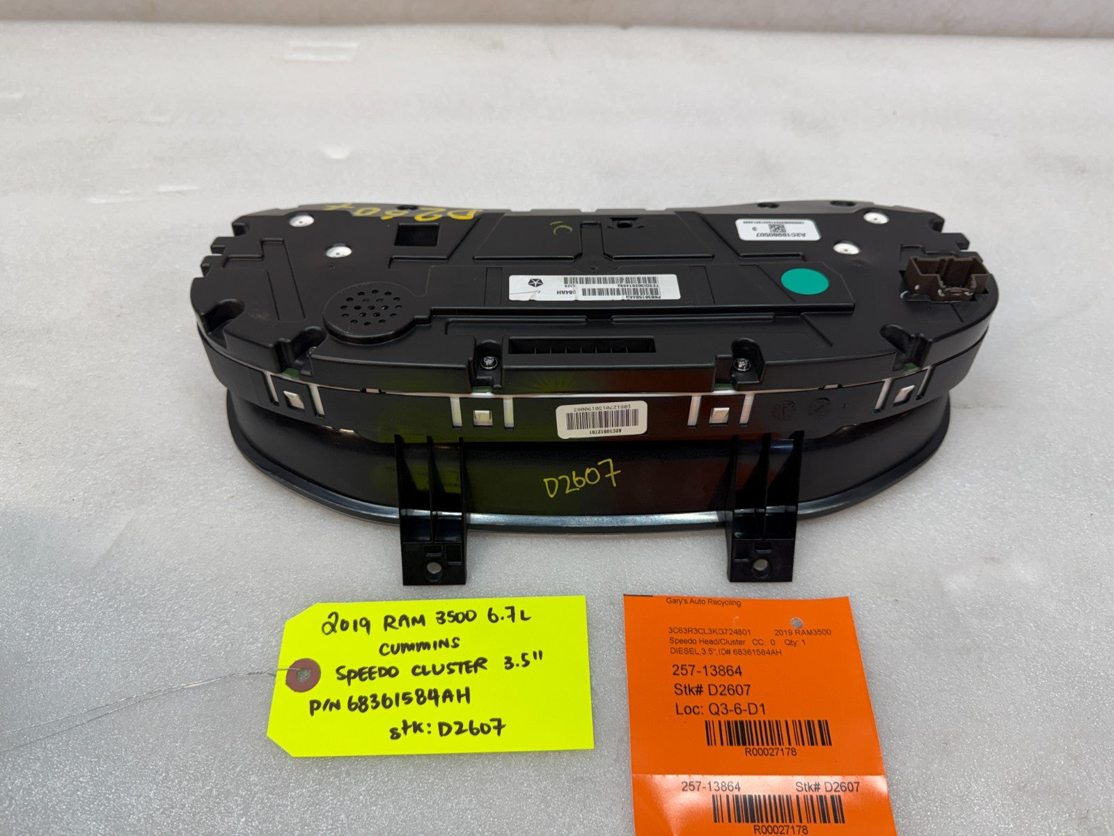 19 20 21  RAM 2500 3500 6.7 CUMMINS GAUGE CLUSTER SPEEDOMETER TACH 68361584AH