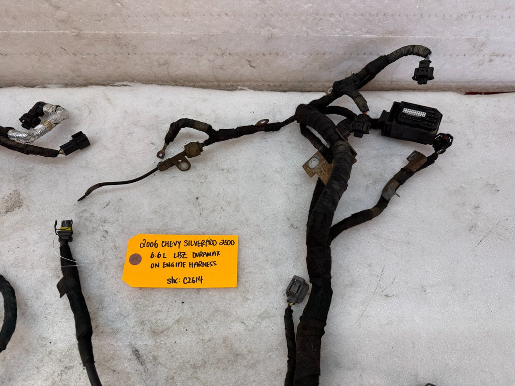 06 07 GMC CHEVROLET 2500HD DURAMAX 6.6 LBZ ENGINE MOTOR WIRING HARNESS LOOM