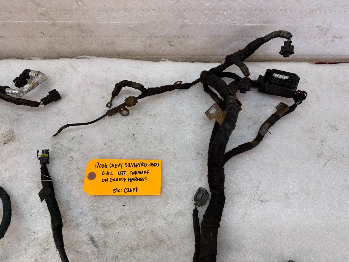 06 07 GMC CHEVROLET 2500HD DURAMAX 6.6 LBZ ENGINE MOTOR WIRING HARNESS LOOM