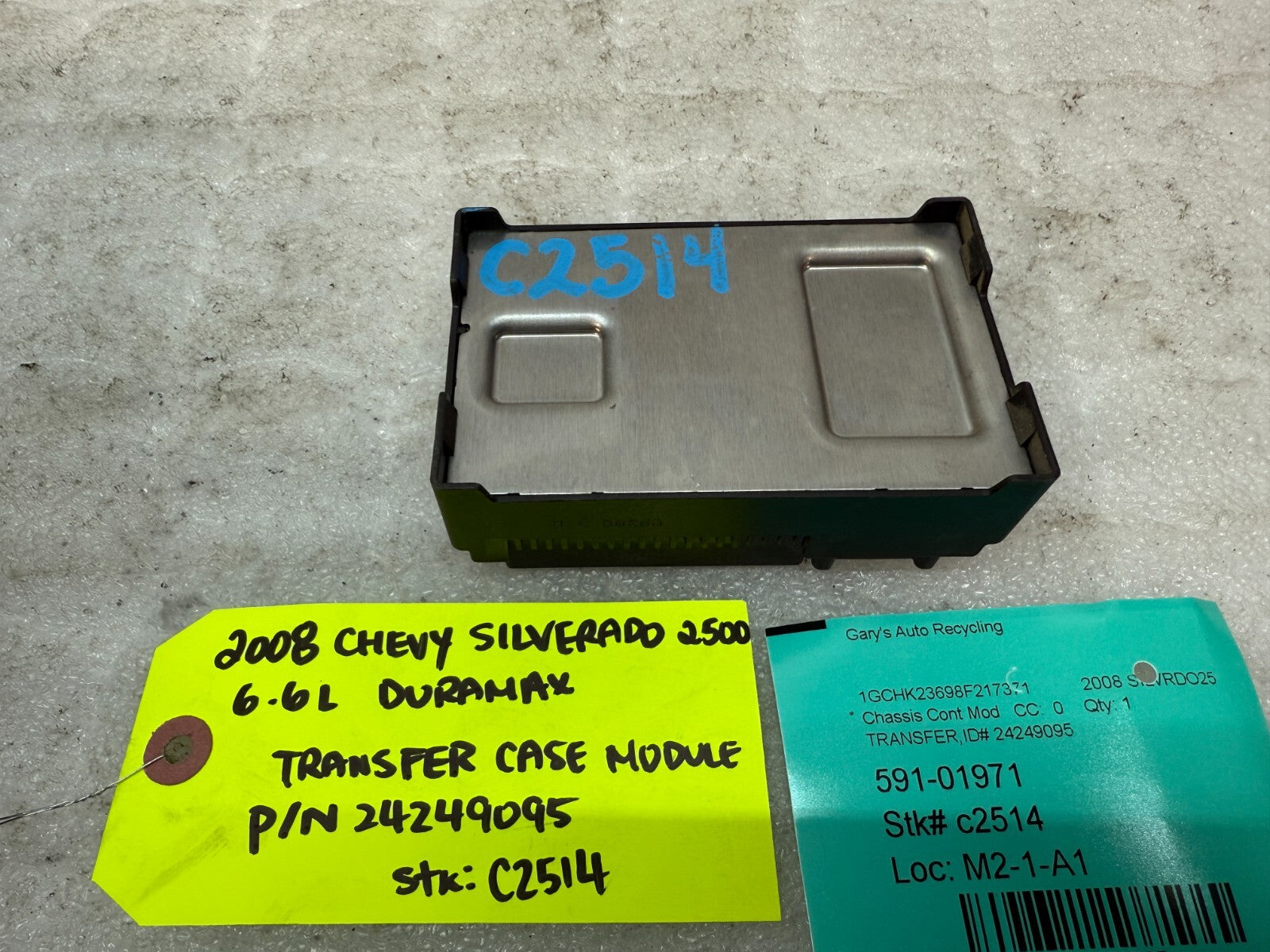 07 14 CHEVY SILVERADO 2500 6.6L DURAMAX OEM TRANSFER CASE MODULE 24249095