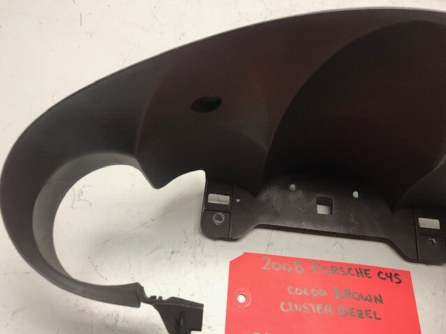 05-13 Porsche 997 C4S CARRERA S OEM COCOA BROWN INSTRUMENT GAUGE CLUSTER TRIM