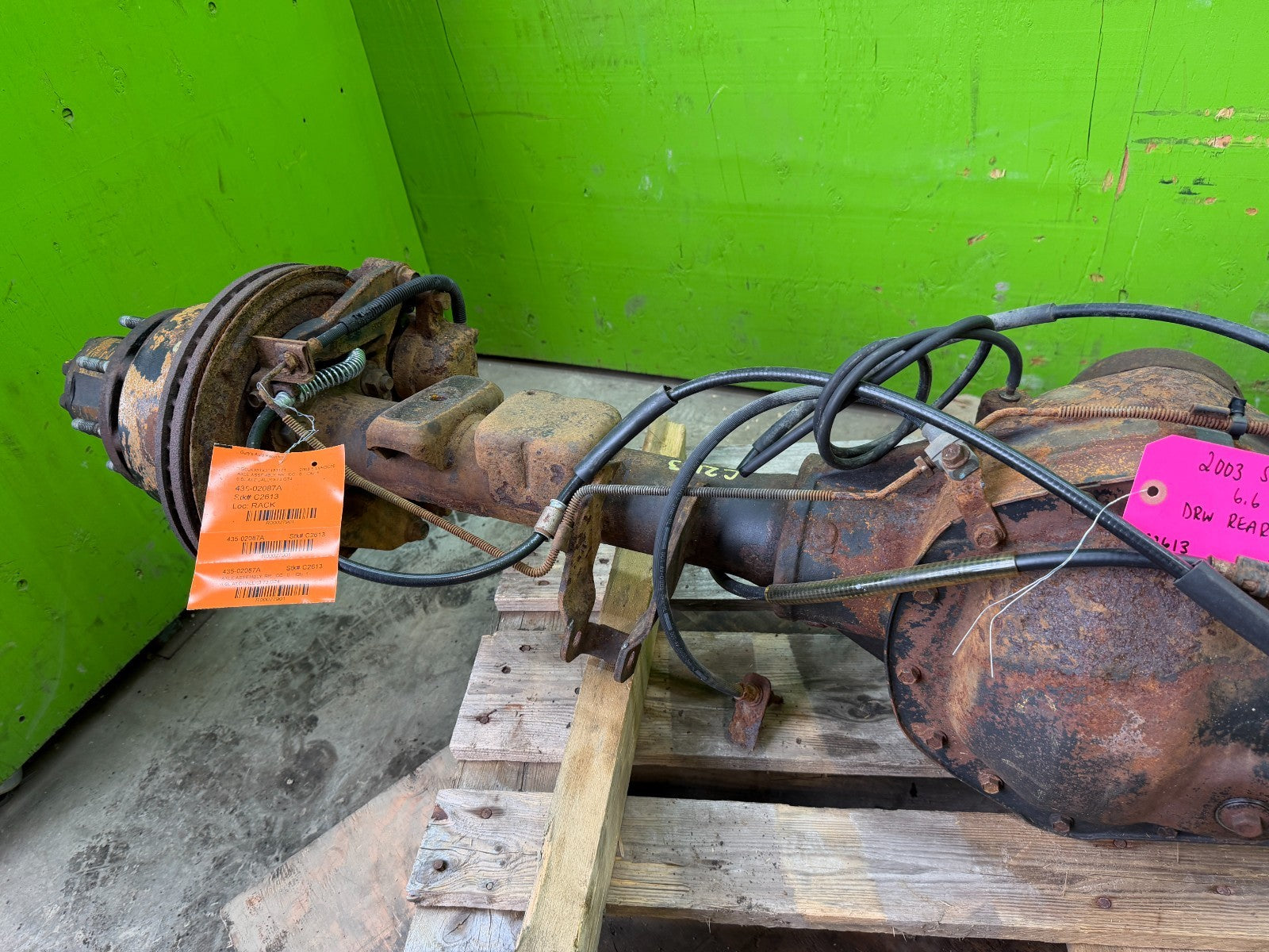 01-07 GMC SIERRA SILVERADO 3500HD DRW REAR DIFFERENTIAL AXLE GT4 G80 3.73