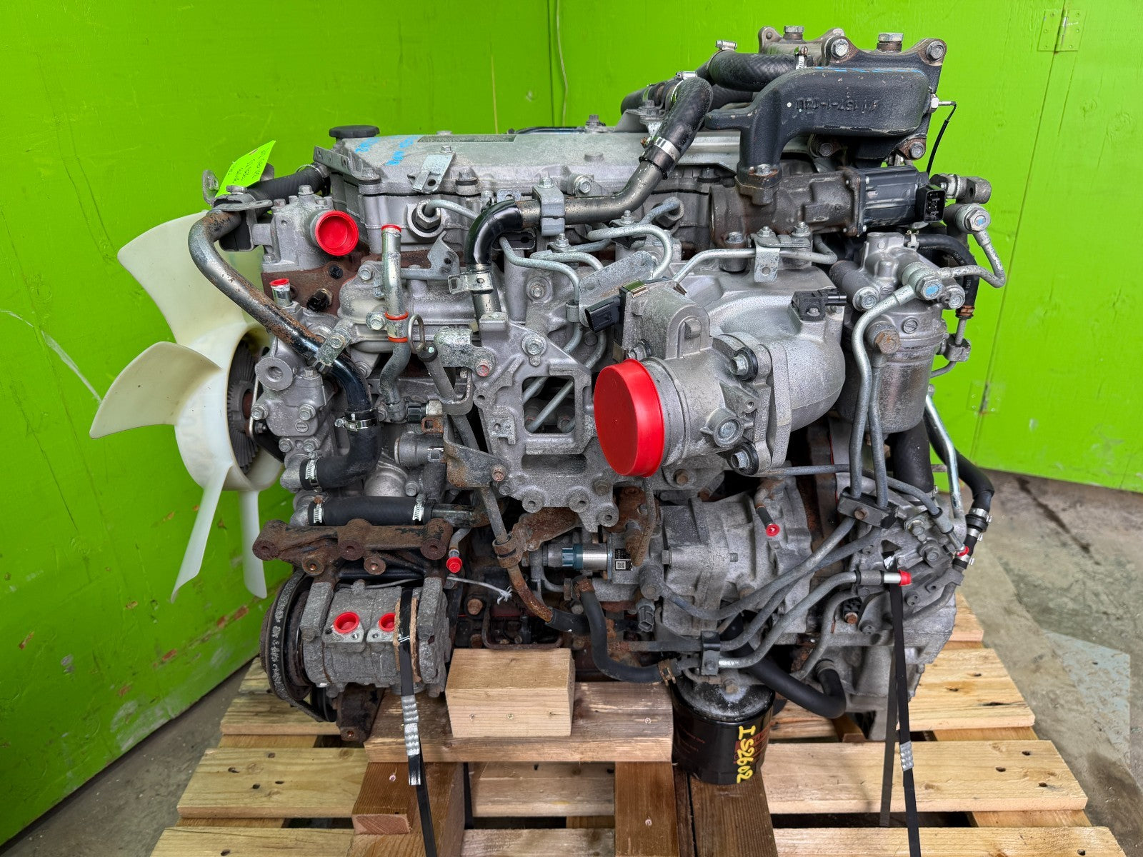 12 ISUZU NRR NPR NQR 5.2 COMPLETE ENGINE MOTOR ASSEMBLY 4HK1TC 130k!!