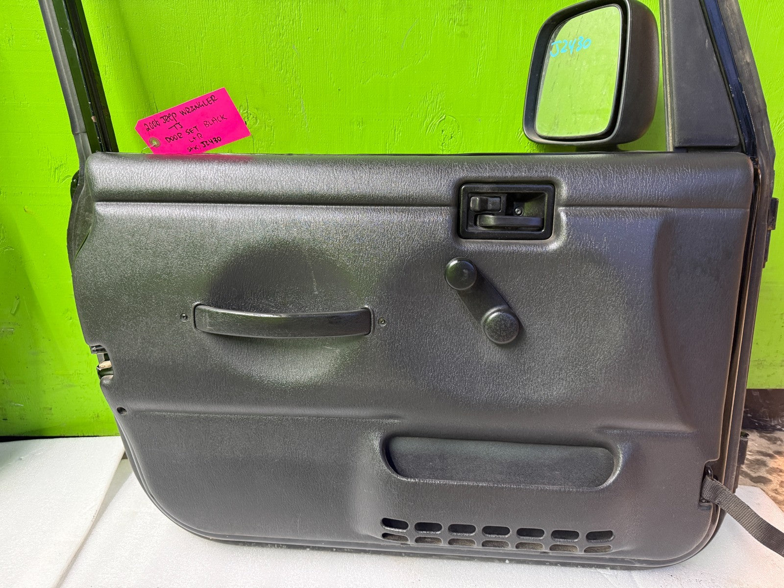 06 JEEP WRANGLER TJ LJ OEM FULL HARD DOORS COMPLETE KEY MIRRORS BLACK 97-06