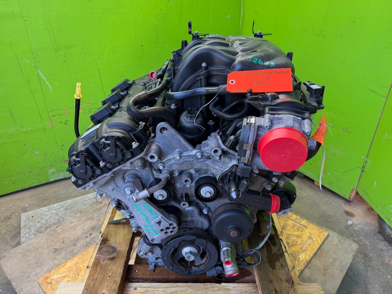 14 JEEP WRANGLER JK 3.6 COMPLETE ENGINE MOTOR ASSEMBLY 80k 14-18