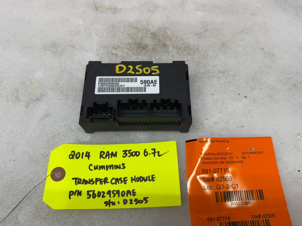 13 DODGE RAM 2500 3500 6.7 OEM TRANSFER CASE CONTROL MODULE 56029590AD