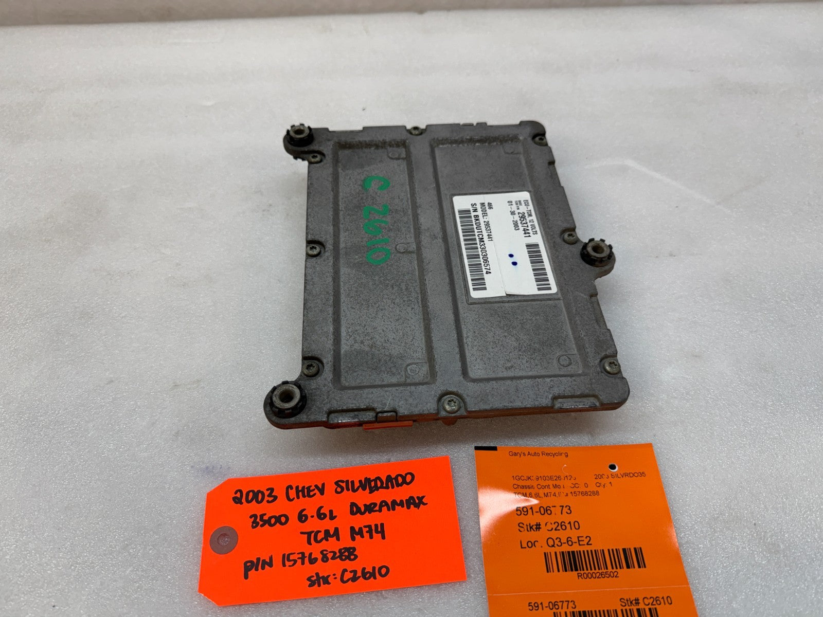 03 Chevrolet GMC SILVERADO 6.6 TCM TCU TRANSMISSION COMPUTER ALLISON 15768288
