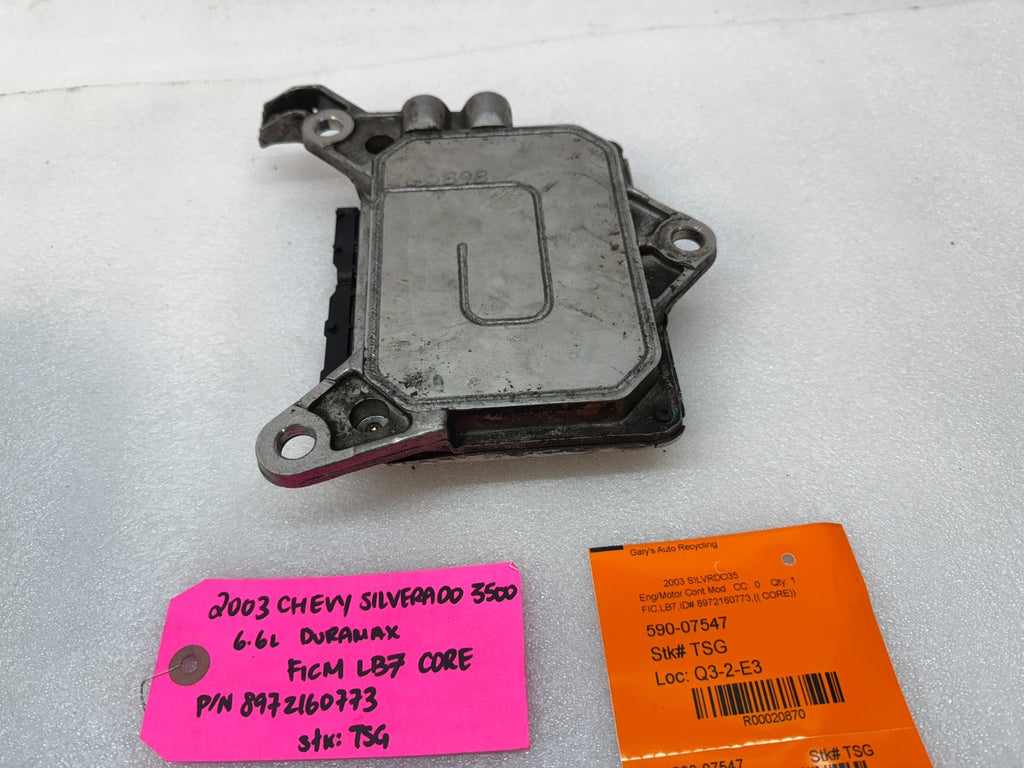 03 Chevrolet GMC LB7 6.6 DURAMAX FICM FUEL INJECTION CONTROL MODULE 8972160773