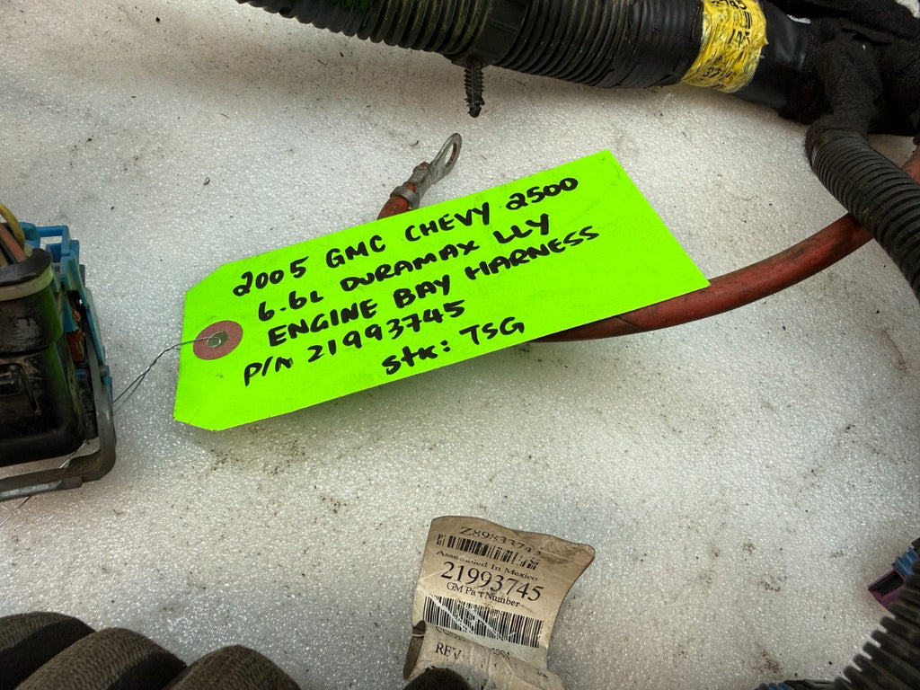 05 Chevrolet GMC 2500HD 3500HD DURAMAX 6.6 LLY DIESEL ENGINE WIRING LOOM HARNESS