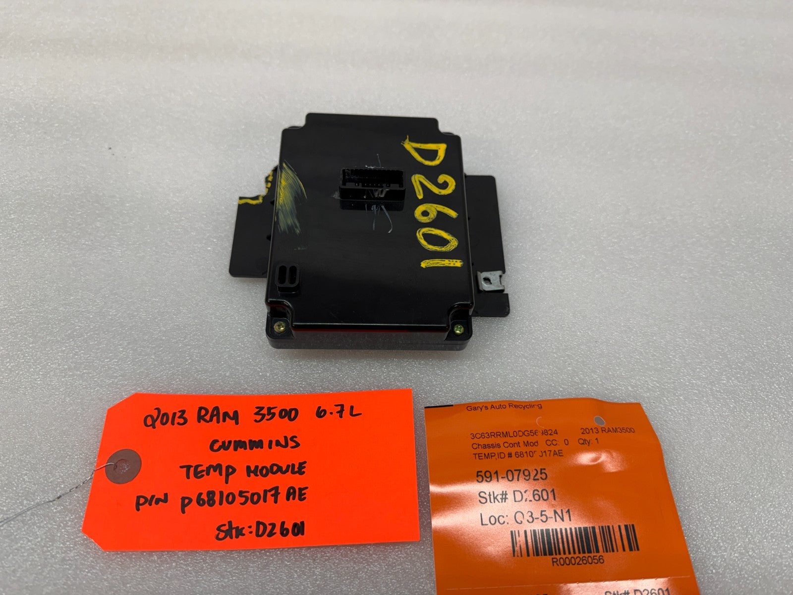 13 DODGE RAM 2500 3500 HEATER AC TEMPERATURE CONTROL MODULE P68105017AE