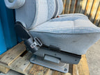 93 VW EUROVAN T4 OEM GREY CLOTH FRONT SEATS ON SWIVEL BASES SWIVEL SEAT