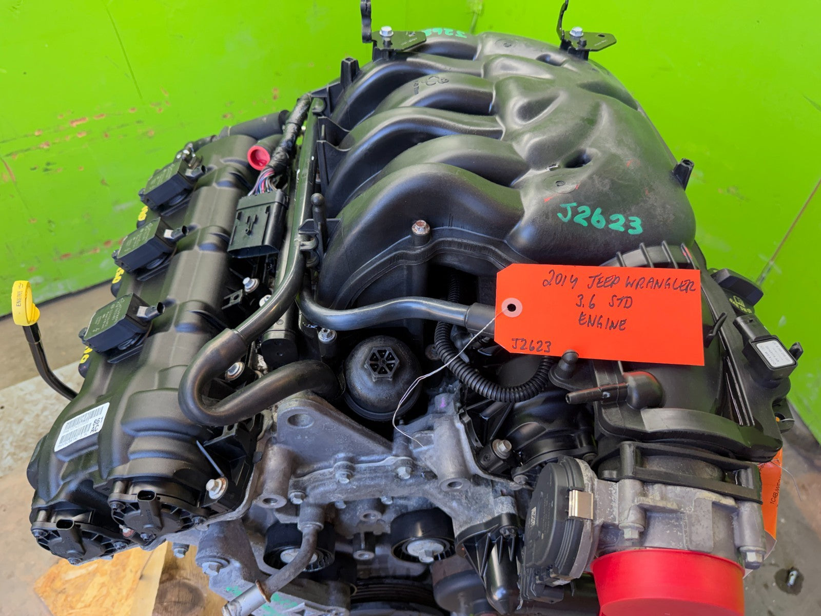 14 JEEP WRANGLER JK 3.6 COMPLETE ENGINE MOTOR ASSEMBLY 80k 14-18