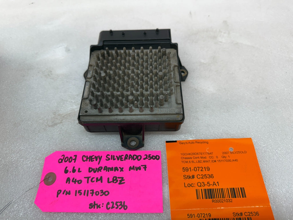 06 07 08 GMC SIERRA ALLISON A40 TRANSMISSION CONTROL MODULE TCM TCU A40 15117030