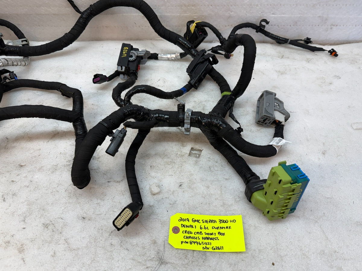 18 19 Chevrolet GMC 2500HD 3500 4wd CREW CAB SHORT BOX CHASSIS WIRING HARNESS