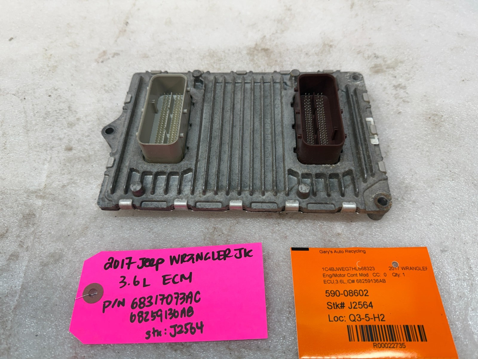 16 17 18 JEEP WRANGLER JK 3.6 AUTO TRANS ENGINE COMPUTER ECM ECU P68259136AB