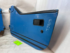 87-95 JEEP WRANGLER YJ OEM BLUE LEFT RIGHT HALF DOORS W DOOR PANELS