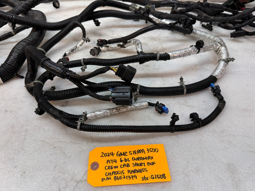 24 Chevrolet GMC 2500 3500 4wd L5p CREW CAB SHORT BOX SRW CHASSIS WIRING HARNESS