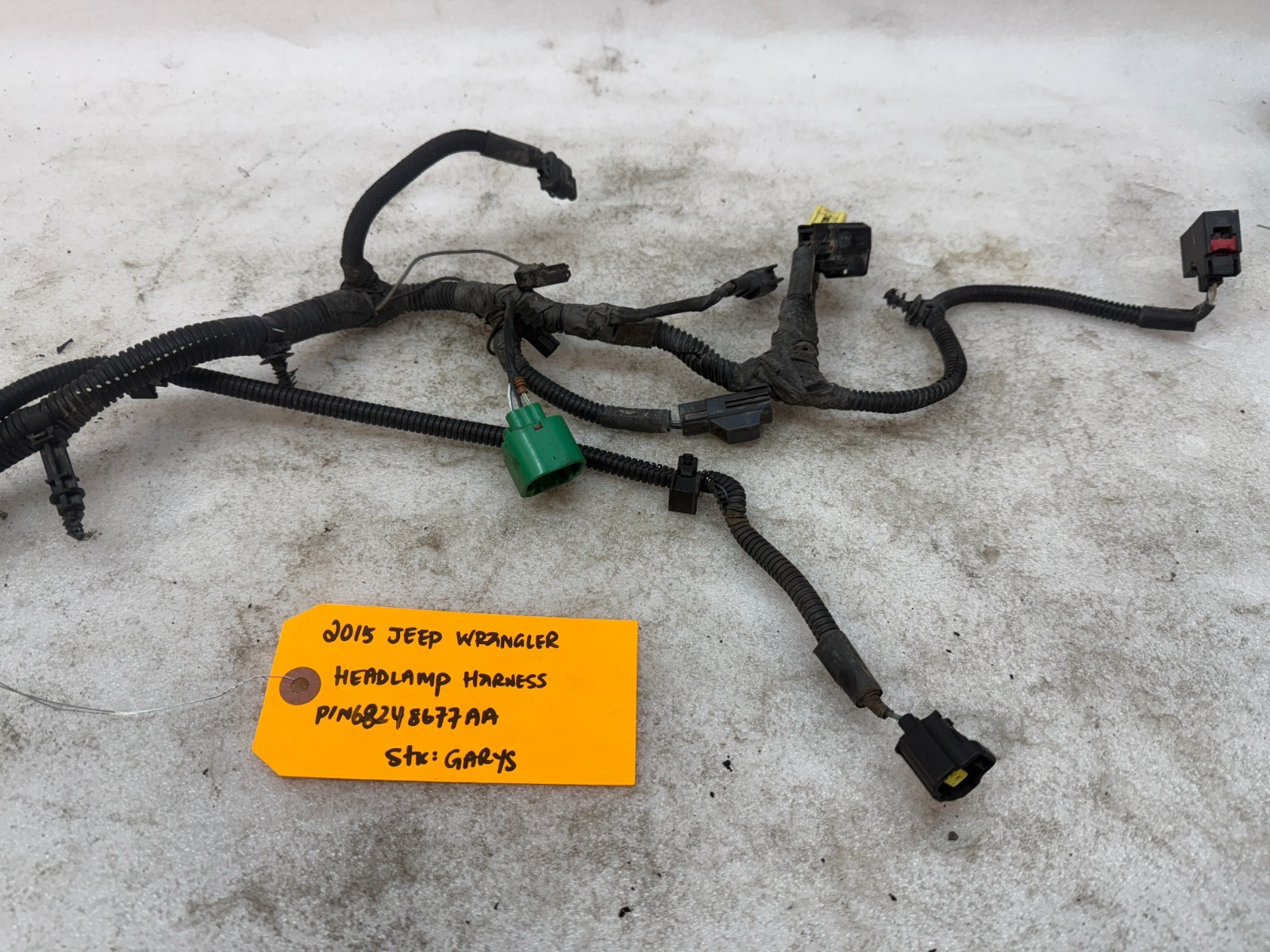 15 JEEP WRANGLER JK FRONT HEADLIGHT HEADLAMP WIRING HARNESS 68248677AA