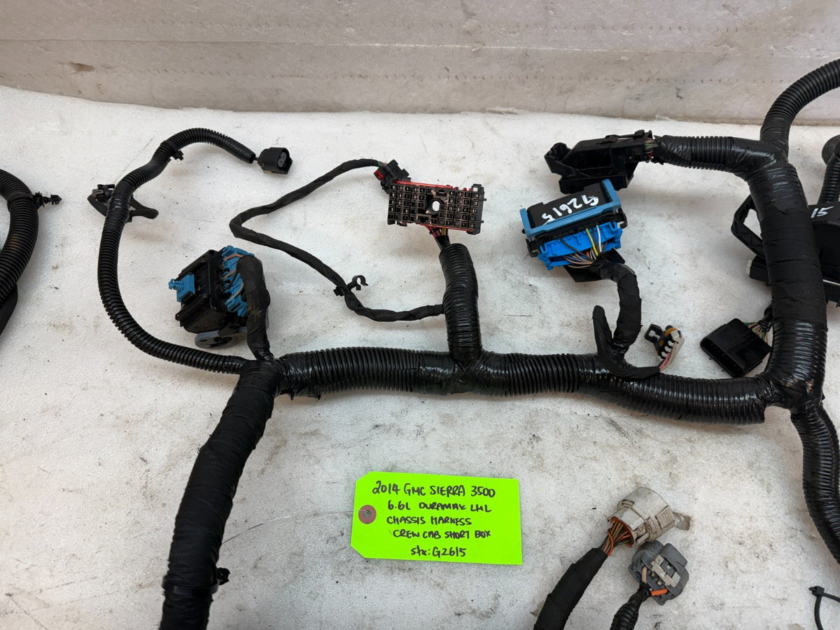 14 Chevrolet GMC 2500HD 3500 4wd CREW CAB SHORT BOX CHASSIS WIRING HARNESS