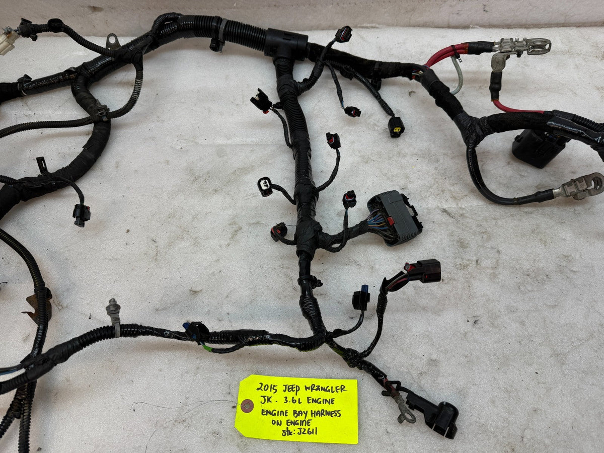 15 JEEP WRANGLER JK 3.6 FIREWALL ENGINE BAY WIRING HARNESS 12-18