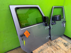 07-18 JEEP WRANGLER JK OEM FULL HARD DOORS SILVER WITH DOOR PANELS MIRROR KEY