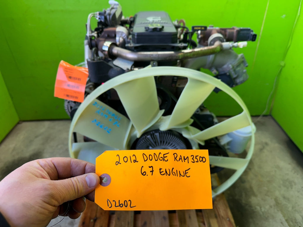2012 DODGE RAM 2500 3500 6.7 CUMMINS TURBO DIESEL ENGINE MOTOR 10 11 12