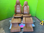 05-13 PORSCHE 997 911 LEFT RIGHT POWER HEATED 18 WAY SPORT SEATS NATURAL BROWN