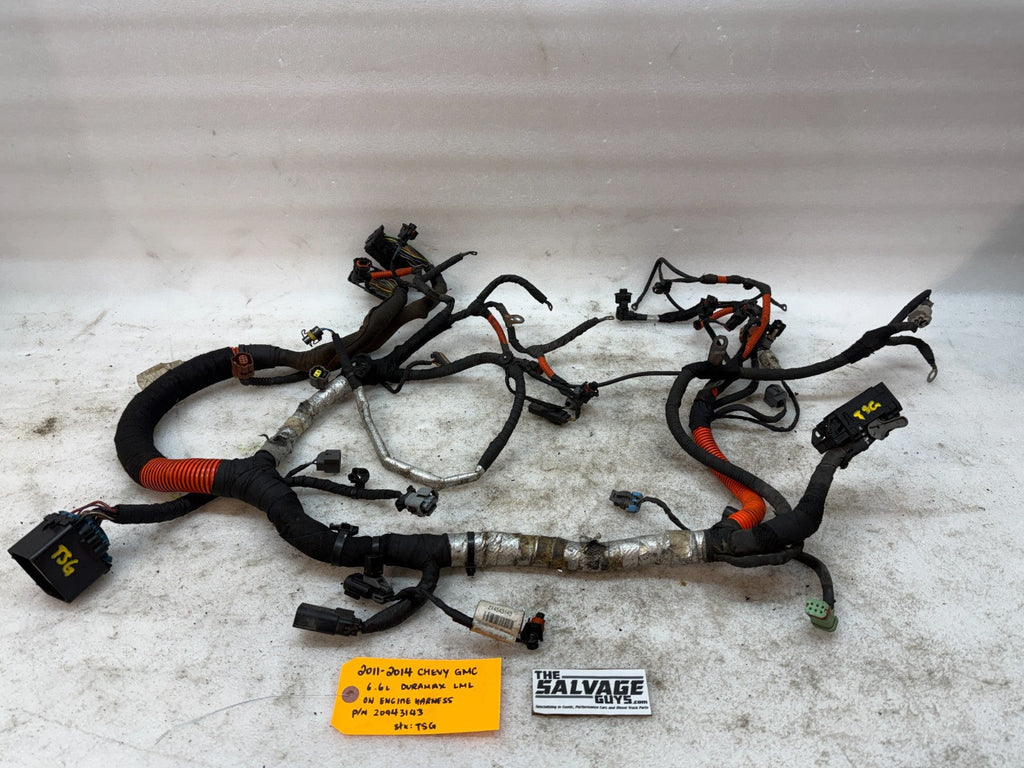 13 GMC SIERRA CHEVROLET SILVERADO 3500HD DURAMAX 6.6 LML ENGINE WIRING HARNESS