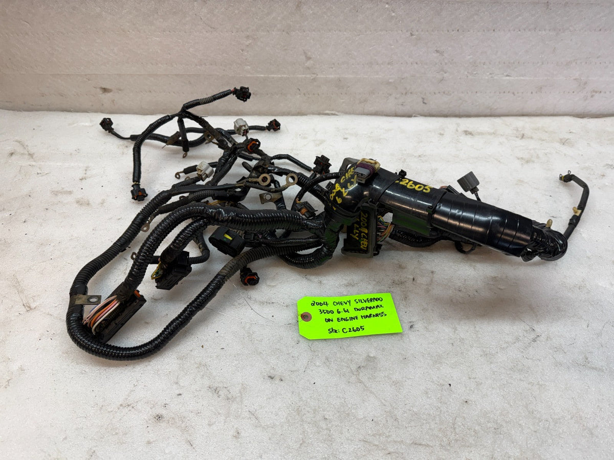 04 Chevrolet GMC 2500HD 3500HD DURAMAX 6.6 LLY DIESEL ENGINE WIRING LOOM HARNESS