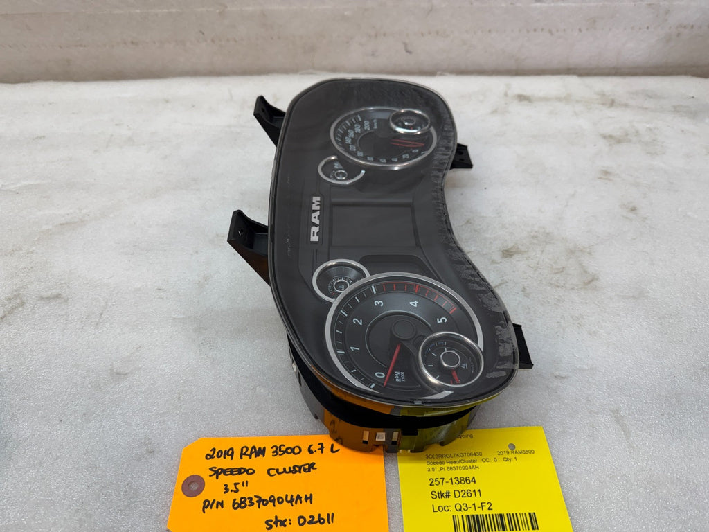 19-24 RAM 2500 3500 6.7 DIESEL METRIC SPEEDOMETER GAUGE CLUSTER 49K 68370904AH