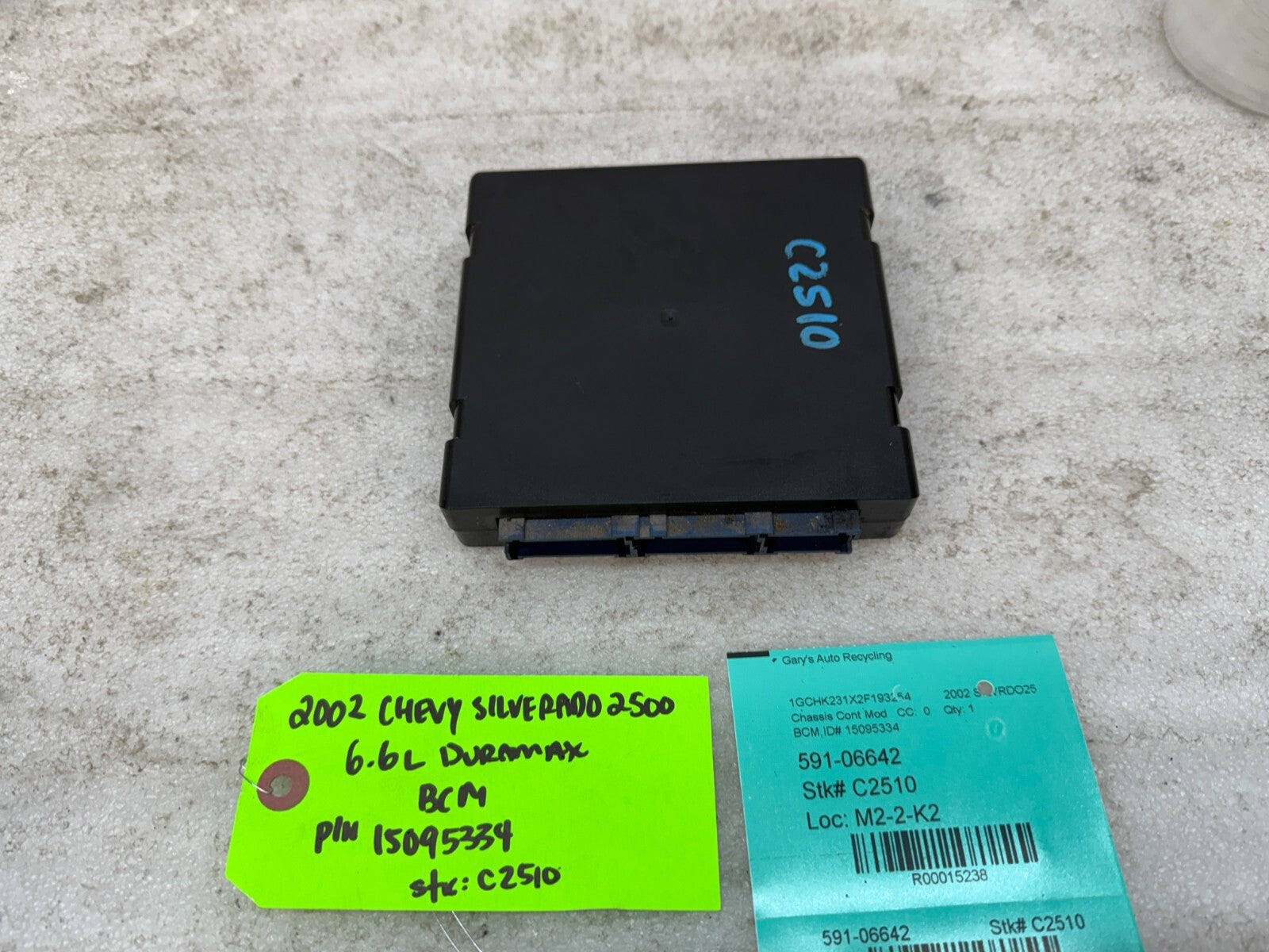 01 02 Chevrolet GMC DURAMAX LB7 6.6 BODY CONTROL MODULE BCM 15095334