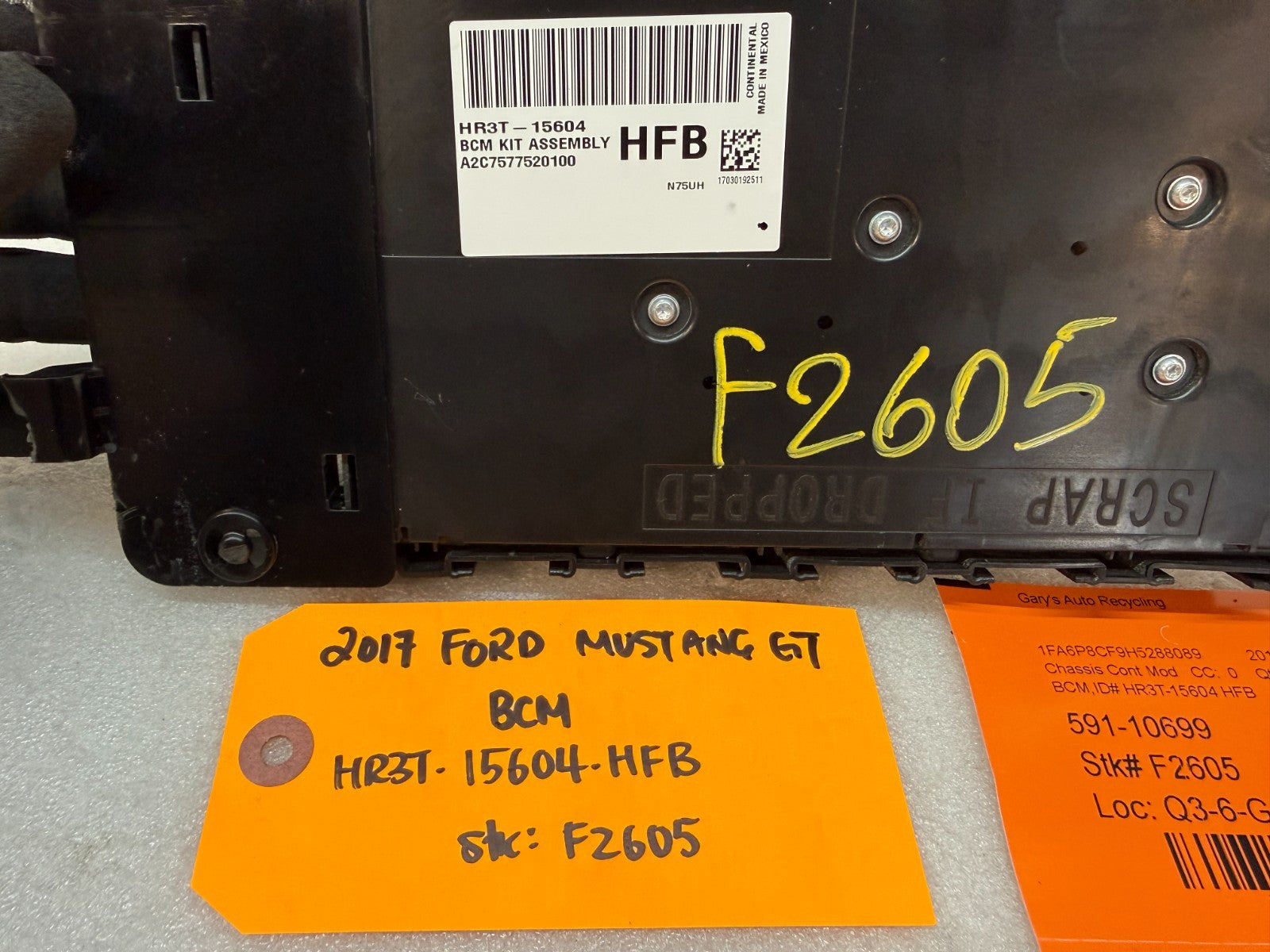 15 16 17 FORD MUSTANG 5.0 GT S550 BCM BODY CONTROL MODULE HR3T-15604-HFB