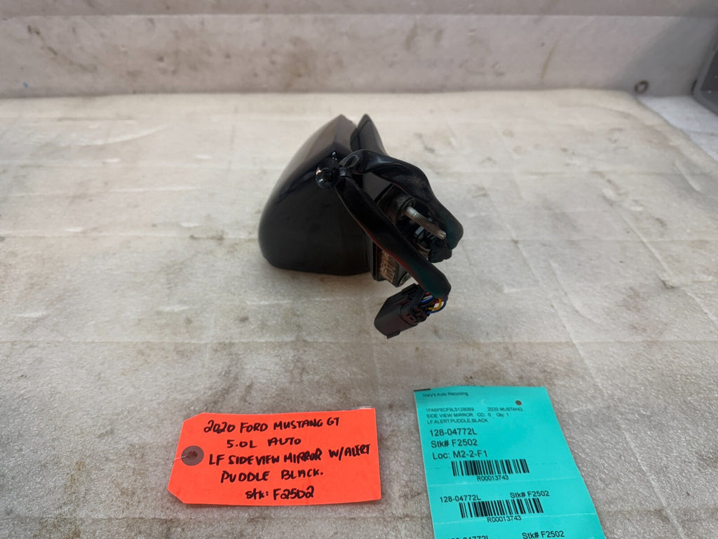 20 FORD MUSTANG 5.0 GT OEM BLACK LEFT  SIDE POWER MIRROR W/ BLINDSPOT PUDDLE