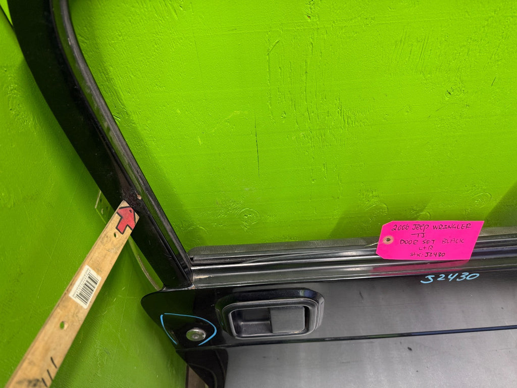 06 JEEP WRANGLER TJ LJ OEM FULL HARD DOORS COMPLETE KEY MIRRORS BLACK 97-06