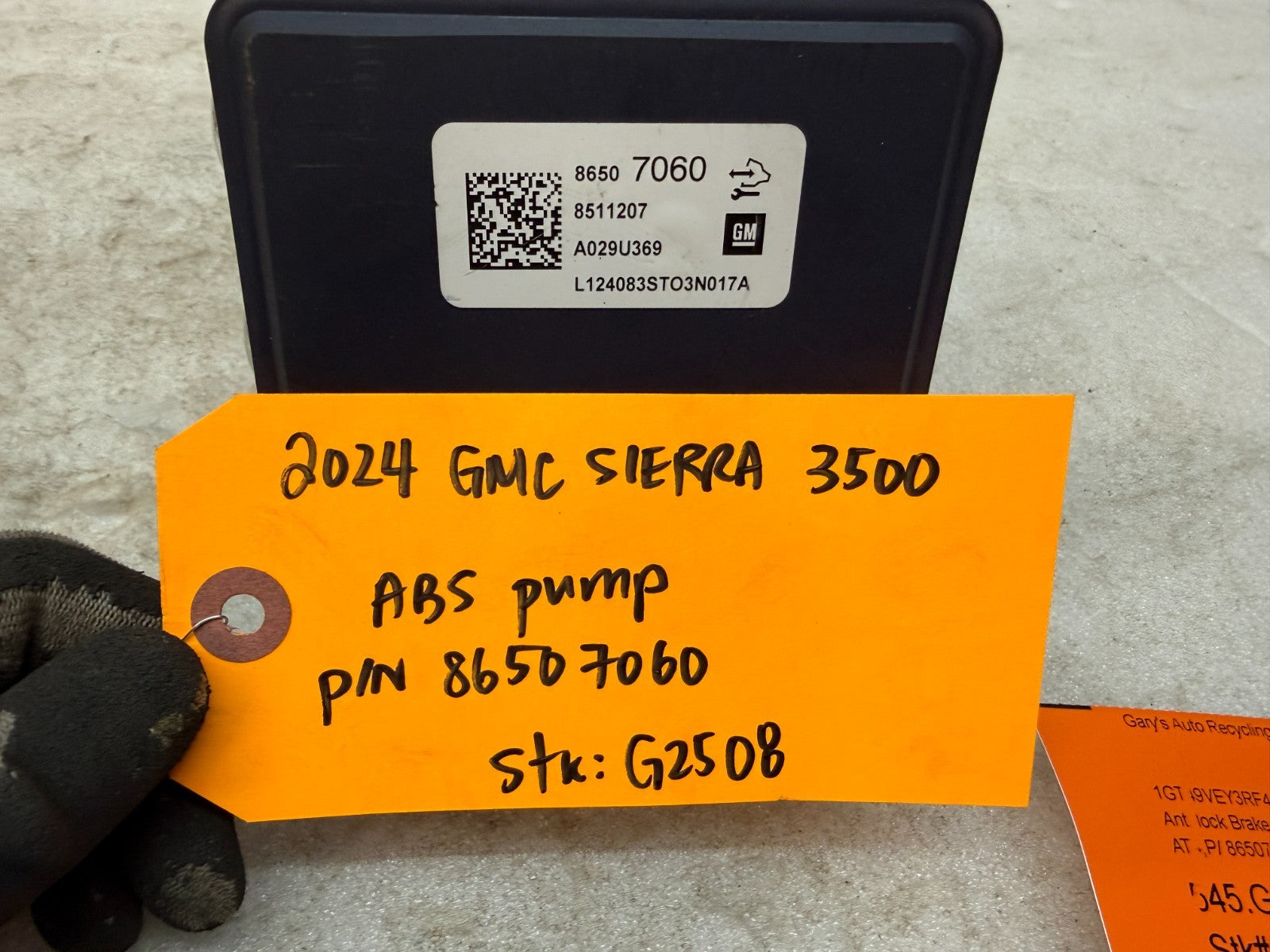 24 CHEVROLET GMC SIERRA SILVERADO 3500 2500 ABS ANTI LOCK BRAKE PUMP 86507060