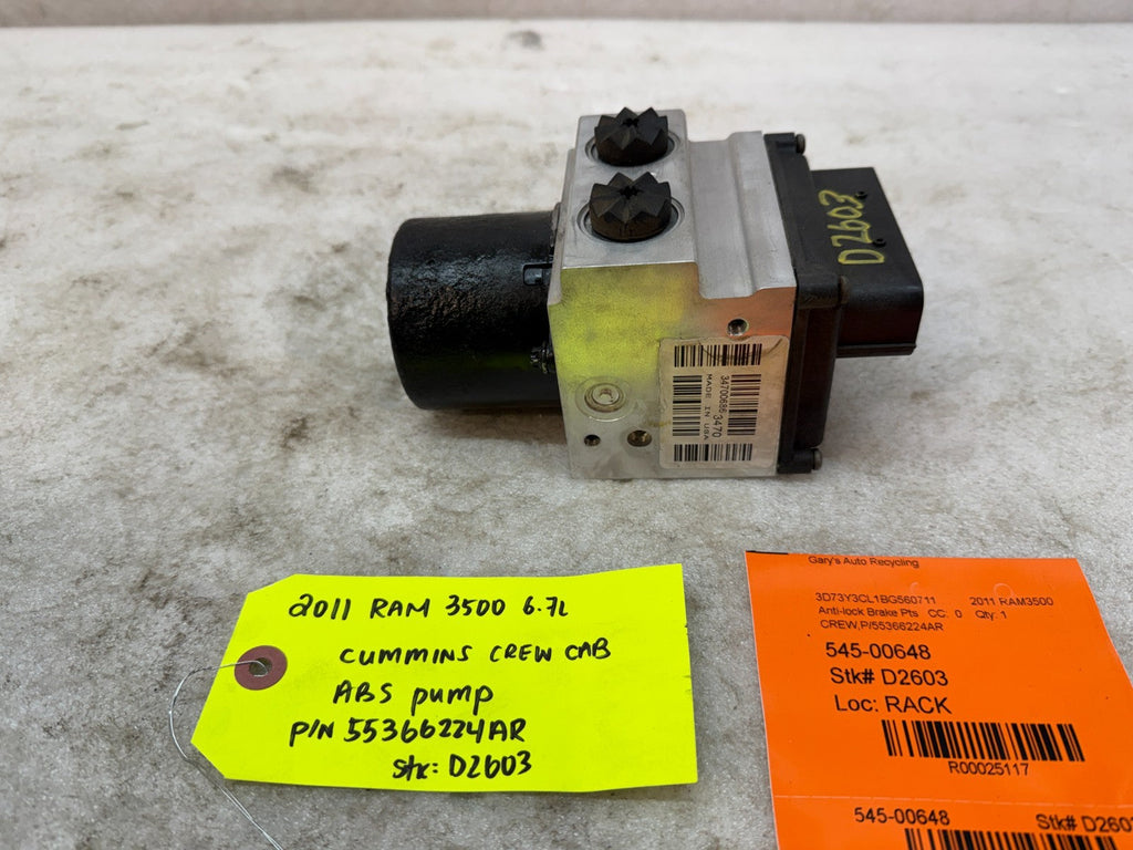 10 11 12 DODGE RAM 2500 3500 6.7 OEM ABS ANTI LOCK BRAKE PUMP MODULE 55366224AR