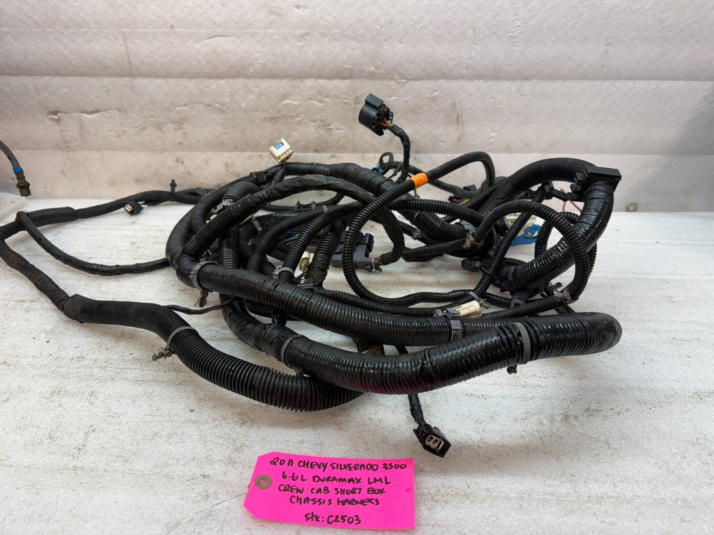 11 Chevrolet GMC 2500HD 3500 4wd CREW CAB SHORT BOX CHASSIS WIRING HARNESS