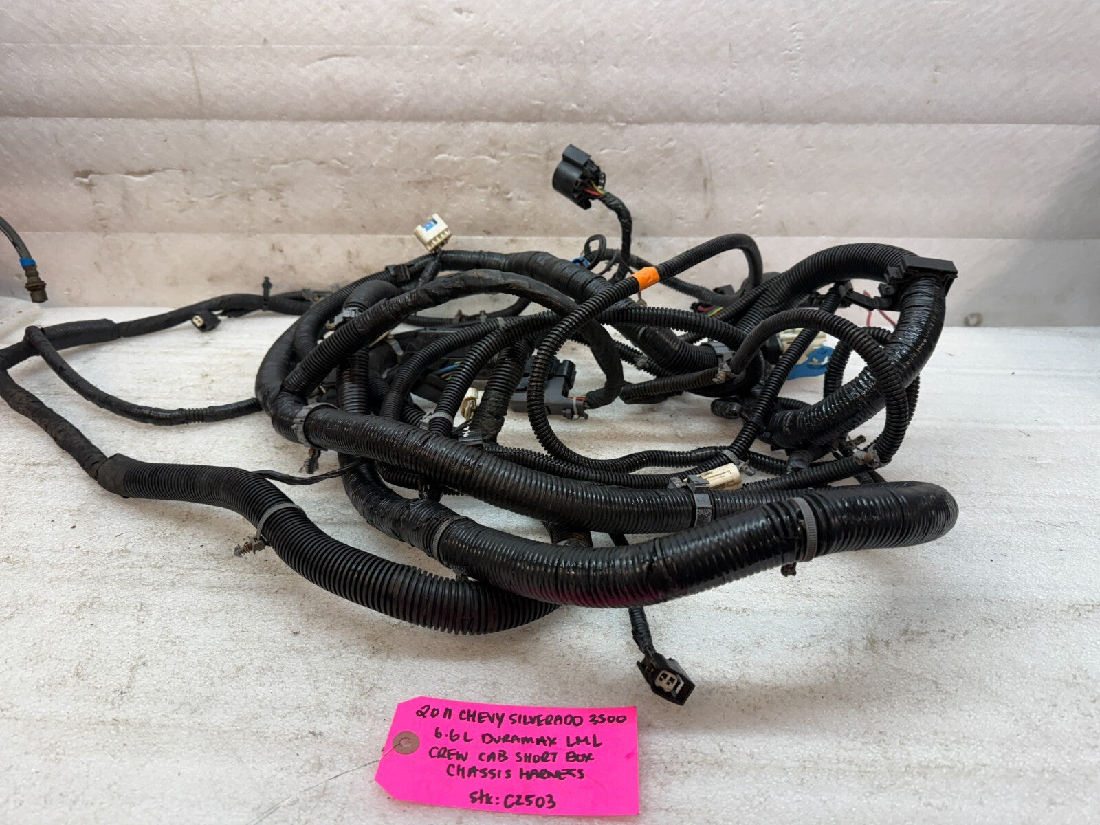 11 Chevrolet GMC 2500HD 3500 4wd CREW CAB SHORT BOX CHASSIS WIRING HARNESS