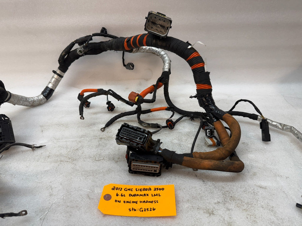 12 GMC SIERRA CHEVROLET SILVERADO 3500HD DURAMAX 6.6 LML ENGINE WIRING HARNESS