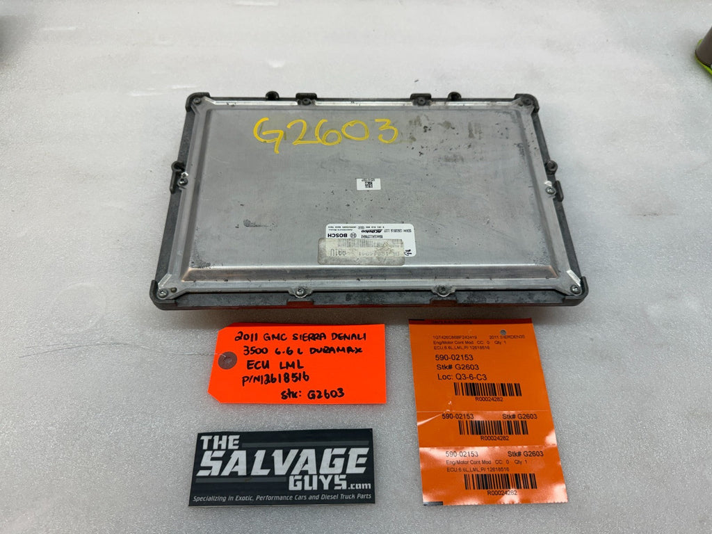 11-14 Chevrolet GMC 2500HD DURAMAX 6.6 LML OEM ENGINE COMPUTER ECU ECM 12618516