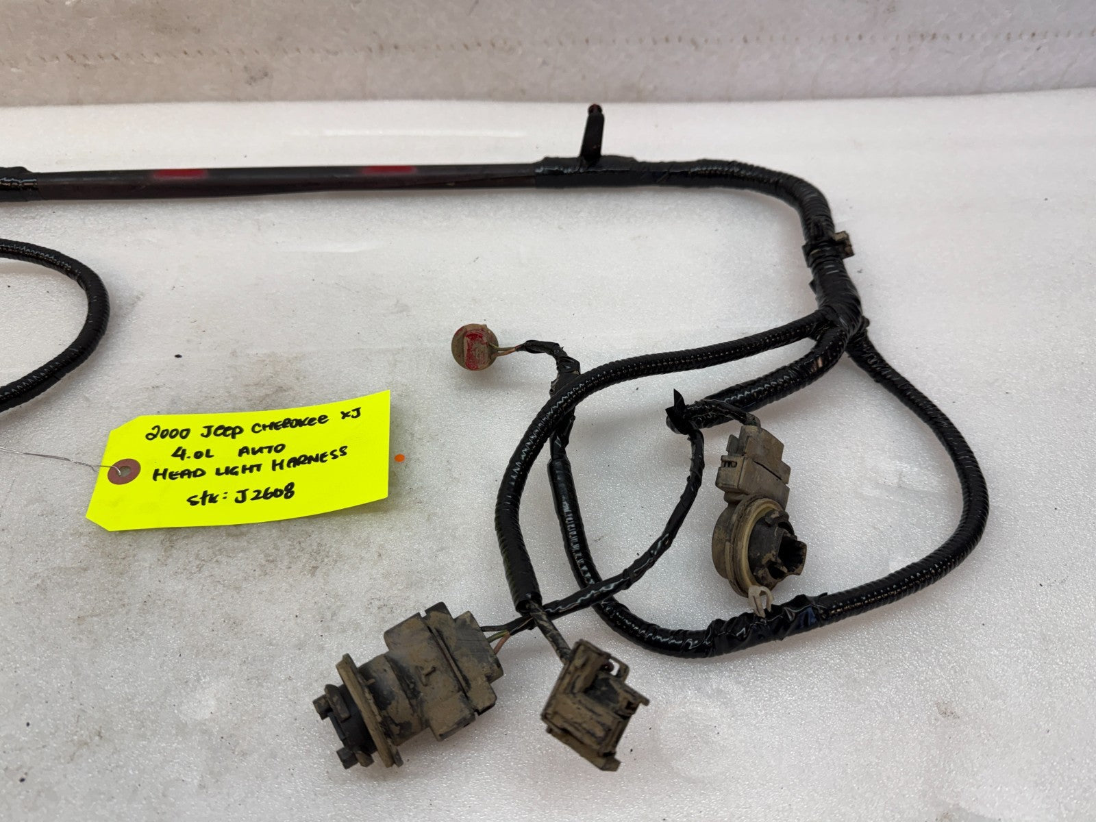 00 JEEP CHEROKEE XJ HEADLIGHT WIRING HARNESS W/O FOG LIGHTS 97-01