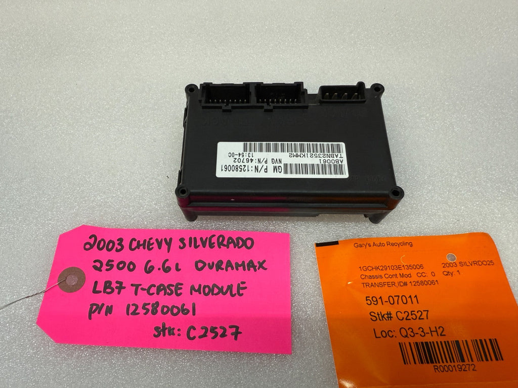 03-06 GMC SIERRA SILVERADO 2500 3500 TRANSFER CASE CONTROL MODULE 12580061