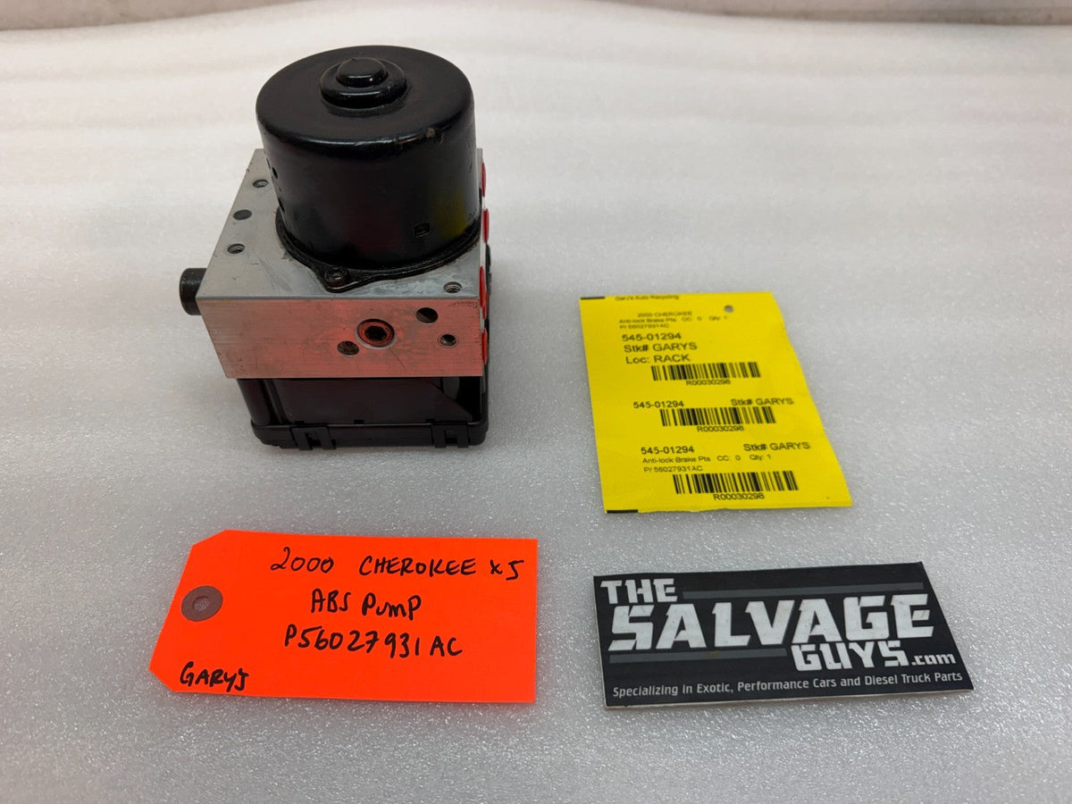 00 JEEP CHEROKEE XJ 4.0 AUTOMATIC ABS ANTI LOCK BRAKE PUMP MODULE P56027931AC