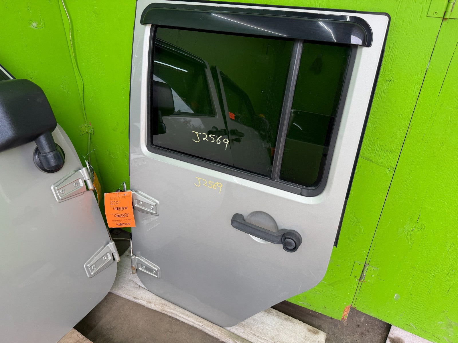 07-18 JEEP WRANGLER JK OEM FULL HARD DOORS SILVER WITH DOOR PANELS MIRRORS KEY
