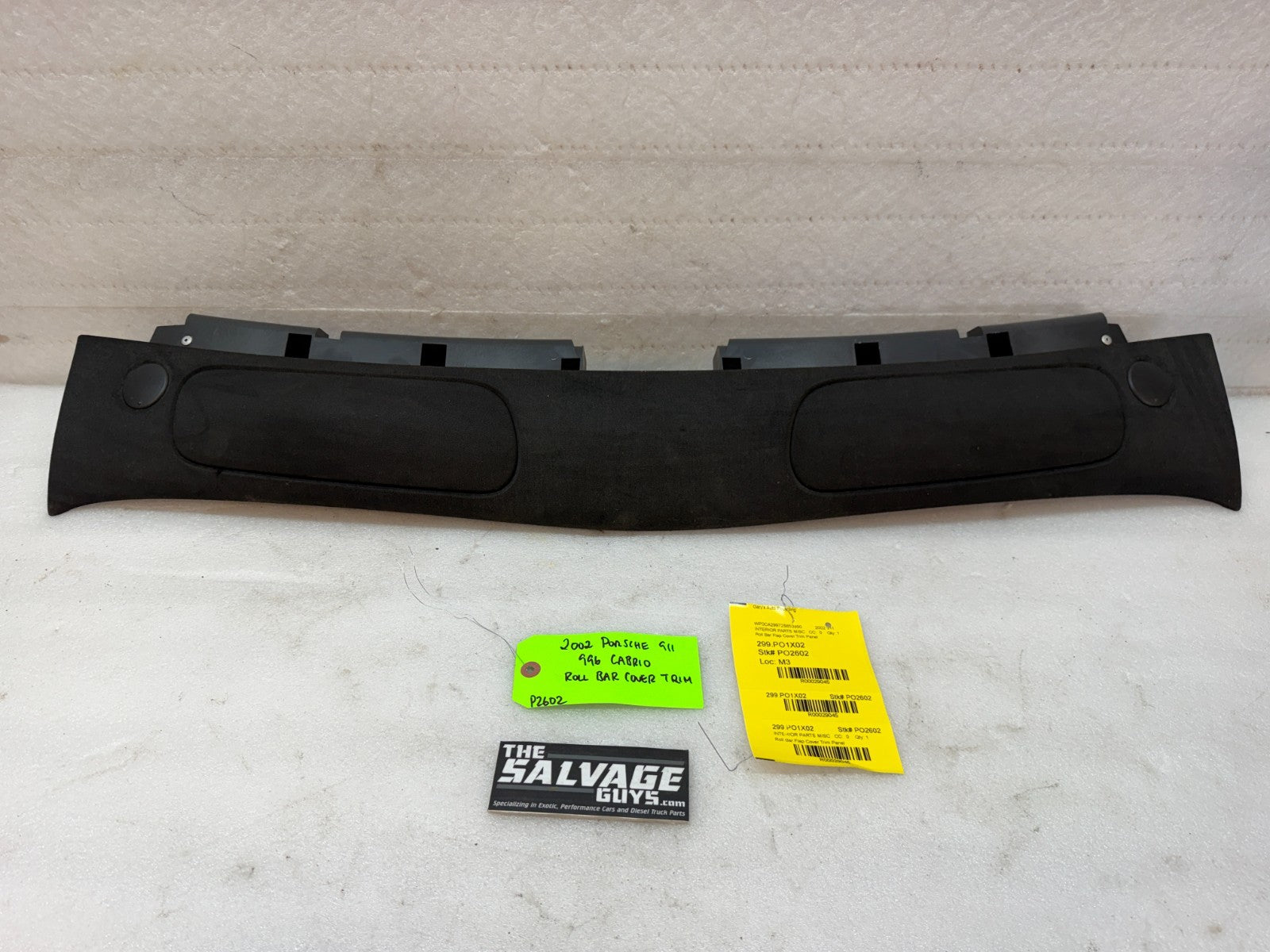 PORSCHE 996 997 CONVERTIBLE CABRIOLET CABRIO ROLL BAR COVER TRIM PANEL BLACK