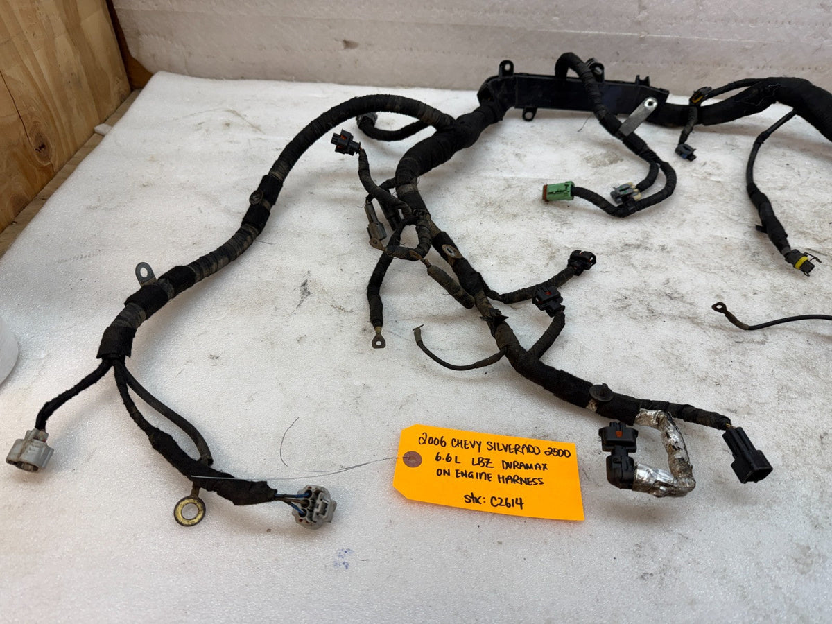 06 07 GMC CHEVROLET 2500HD DURAMAX 6.6 LBZ ENGINE MOTOR WIRING HARNESS LOOM