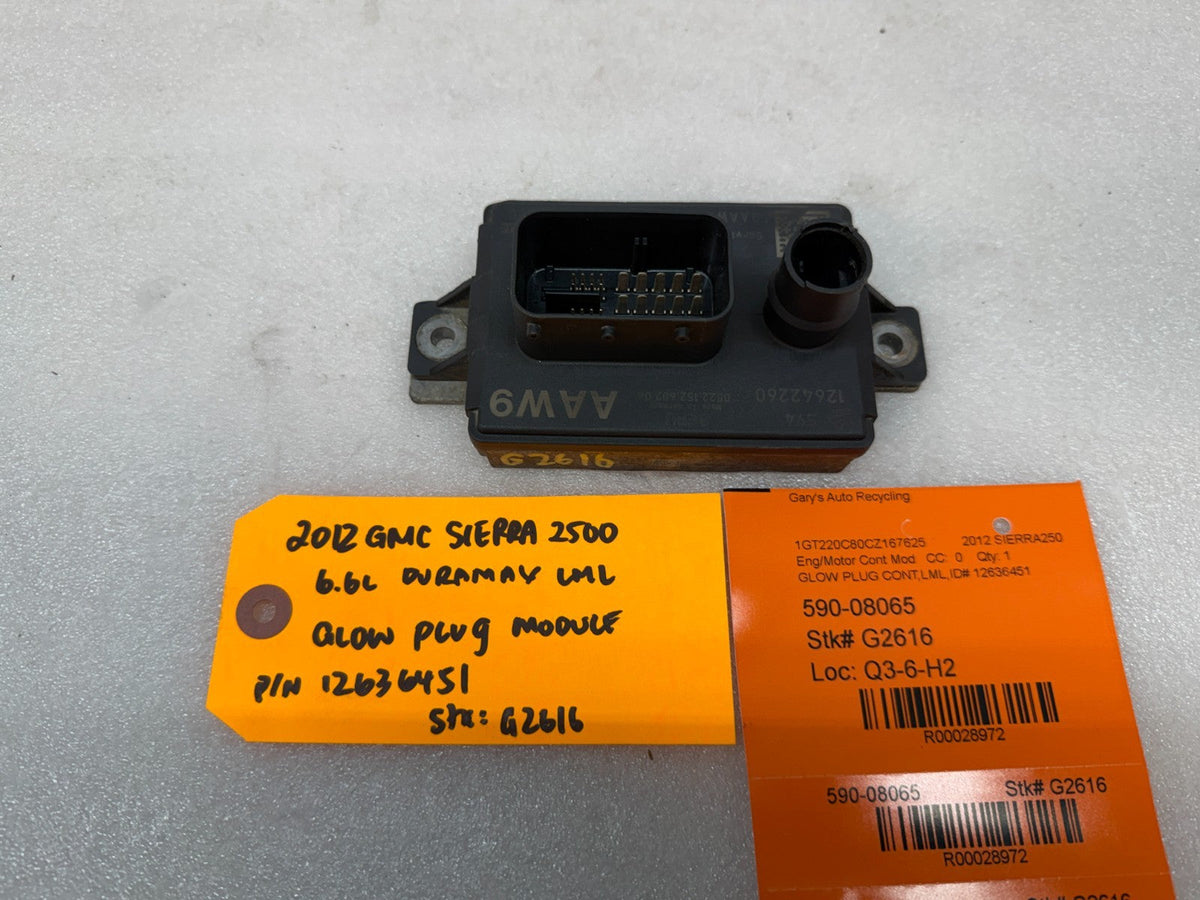 10-12 GMC SIERRA 3500 6.6L DURAMAX LGH LML GLOW PLUG CONTROL MODULE OEM 12636451