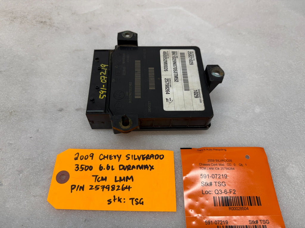06 07 08 GMC SIERRA ALLISON A40 TRANSMISSION CONTROL MODULE TCM TCU A40 25798264