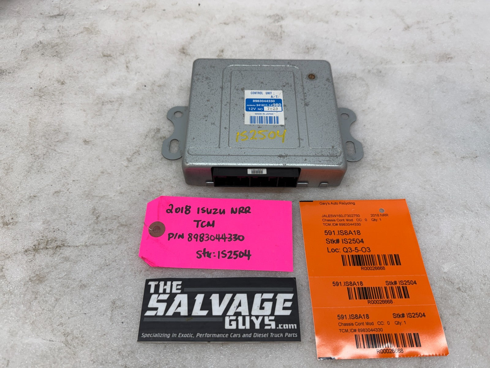 18 ISUZU NRR NPR NQR 5.2 TRANSMISSION CONTROL MODULE TCM TCU 8983044330
