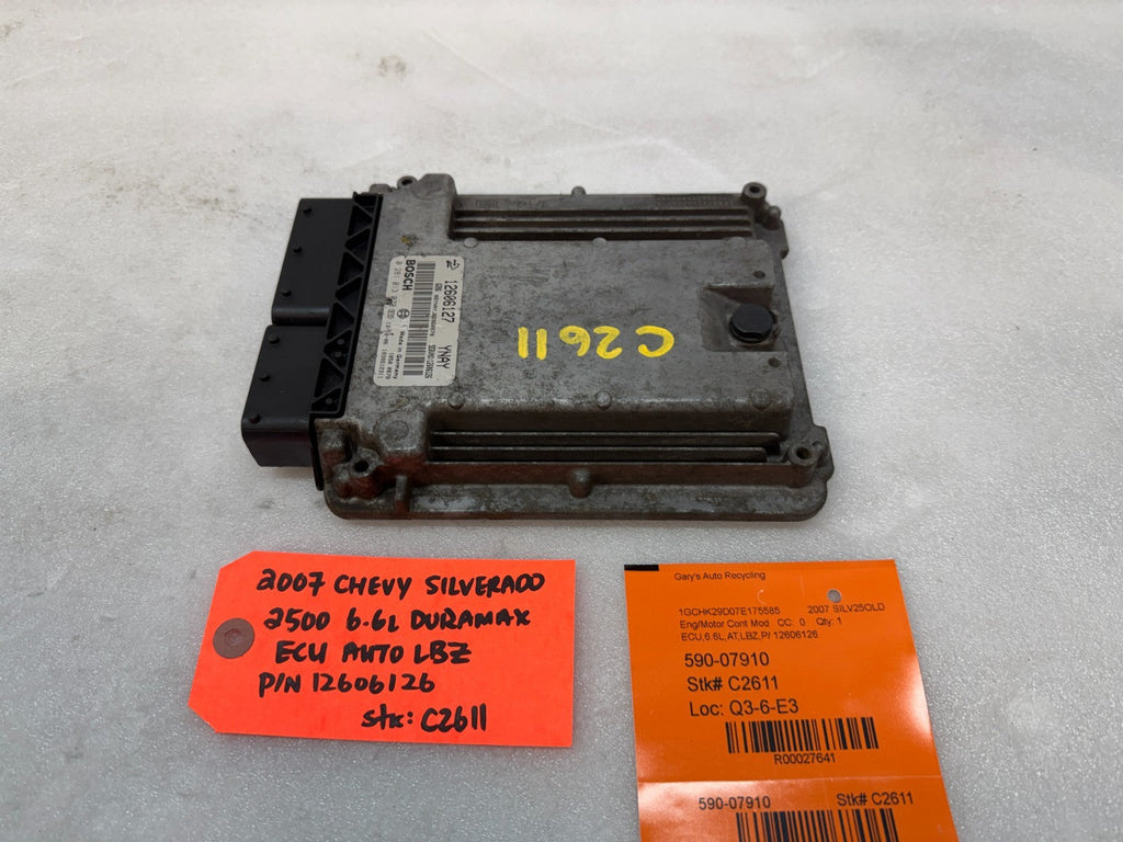 06 07 Chevrolet GMC 2500HD DURAMAX 6.6 LBZ ECM ECU ENGINE COMPUTER 12606126